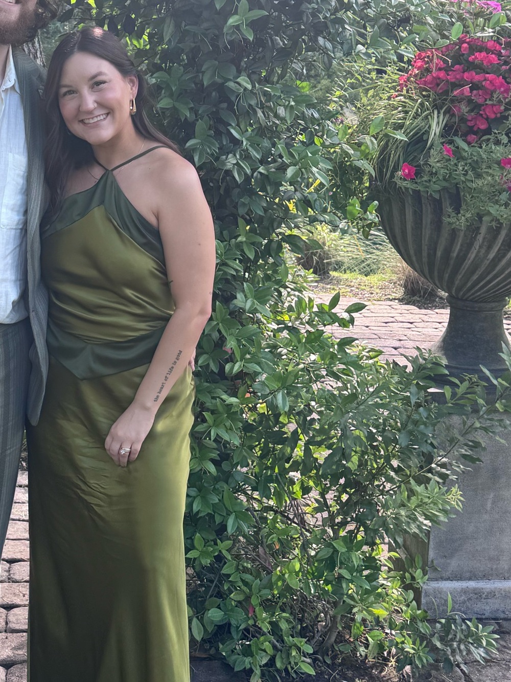 Reformation Jillian Dress Satin Slip Maxi Dress - Elegant Back Detailing - Picture 4 of 4
